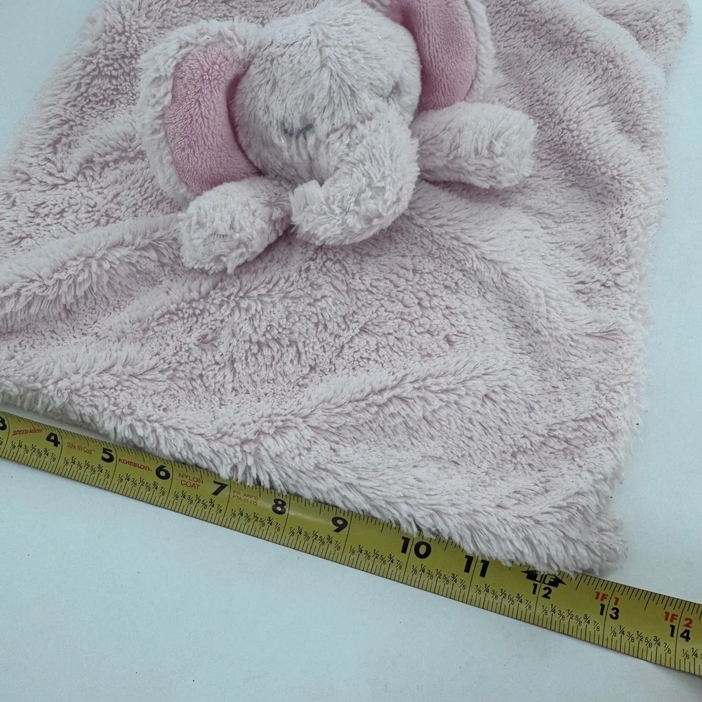 Just Born Elephant Security Blanket Kids Pink Plush Lovey‎ Stuffed Plush Toy